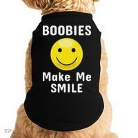 Boobies Make Me Smile Mardi Gras Funny Doggie Tank thumb 0