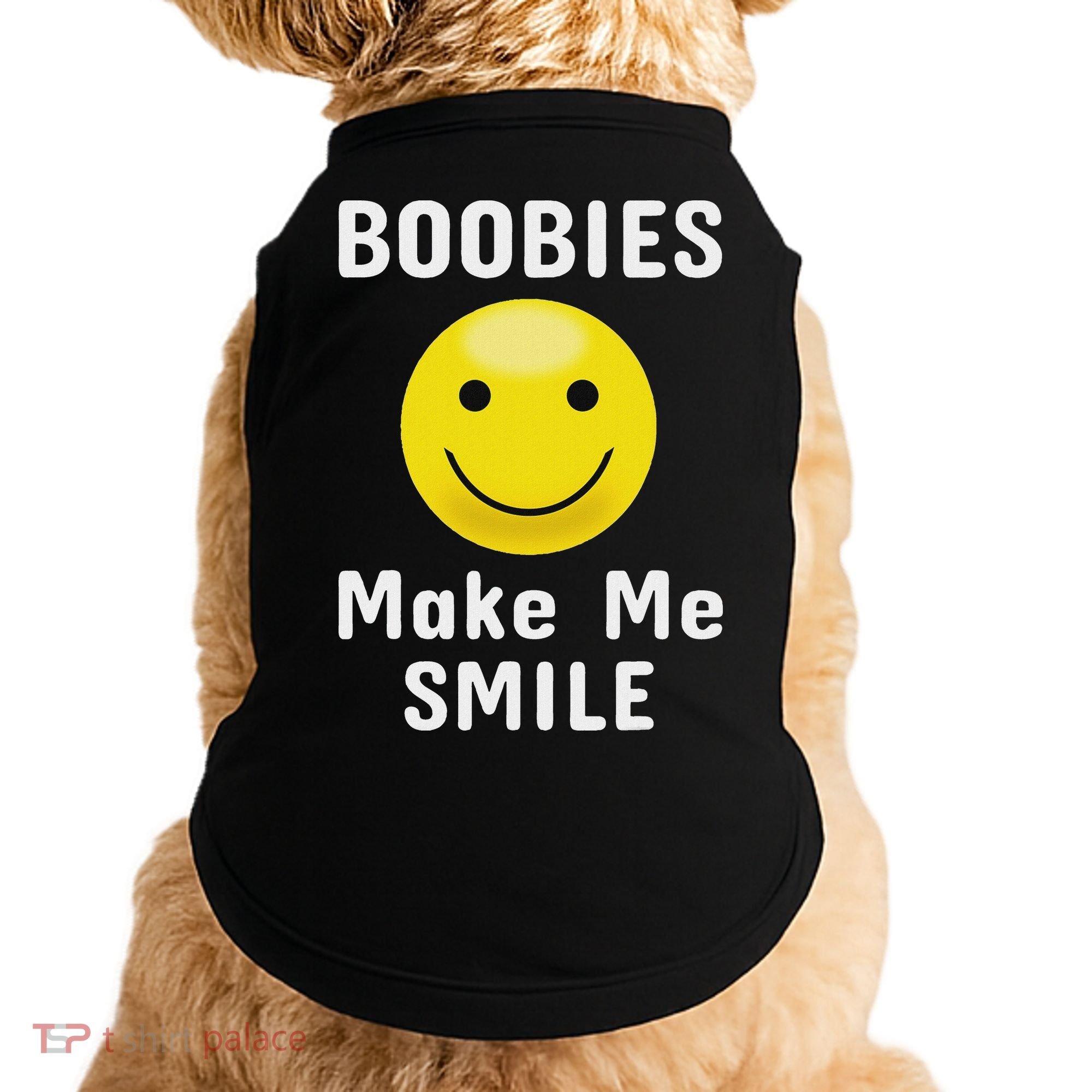 Boobies Make Me Smile Mardi Gras Funny Doggie Tank
