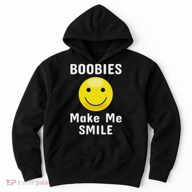 Boobies Make Me Smile Mardi Gras Funny Hoodie