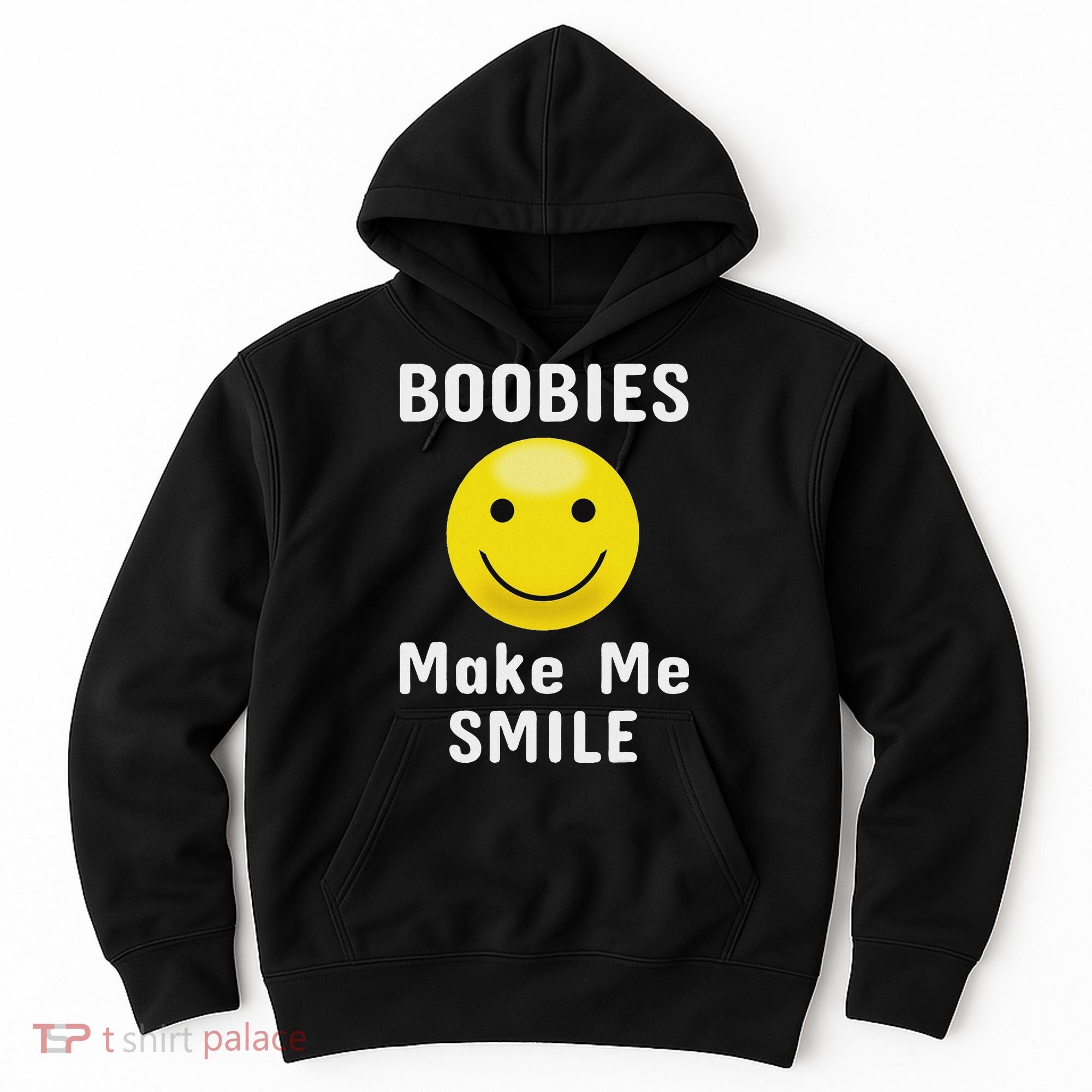 Boobies Make Me Smile Mardi Gras Funny Hoodie