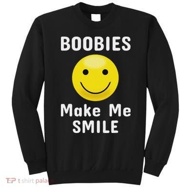 Boobies Make Me Smile Mardi Gras Funny Sweatshirt