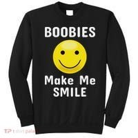 Boobies Make Me Smile Mardi Gras Funny Sweatshirt thumb 0