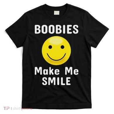 Boobies Make Me Smile Mardi Gras Funny T-Shirt