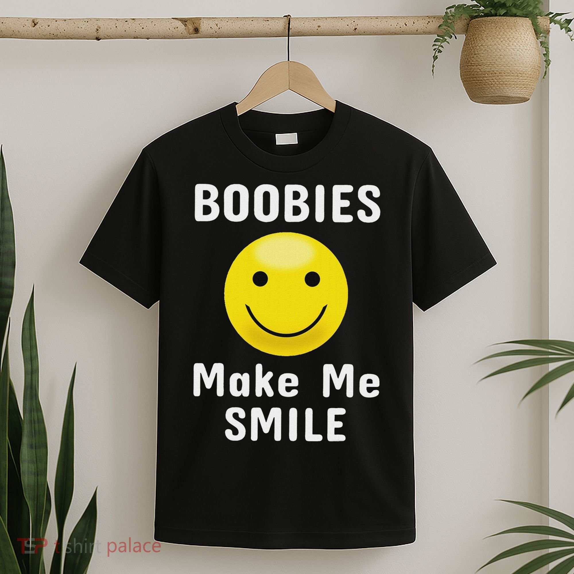 Boobies Make Me Smile Mardi Gras Funny T-Shirt