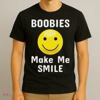 Boobies Make Me Smile Mardi Gras Funny T-Shirt thumb 3