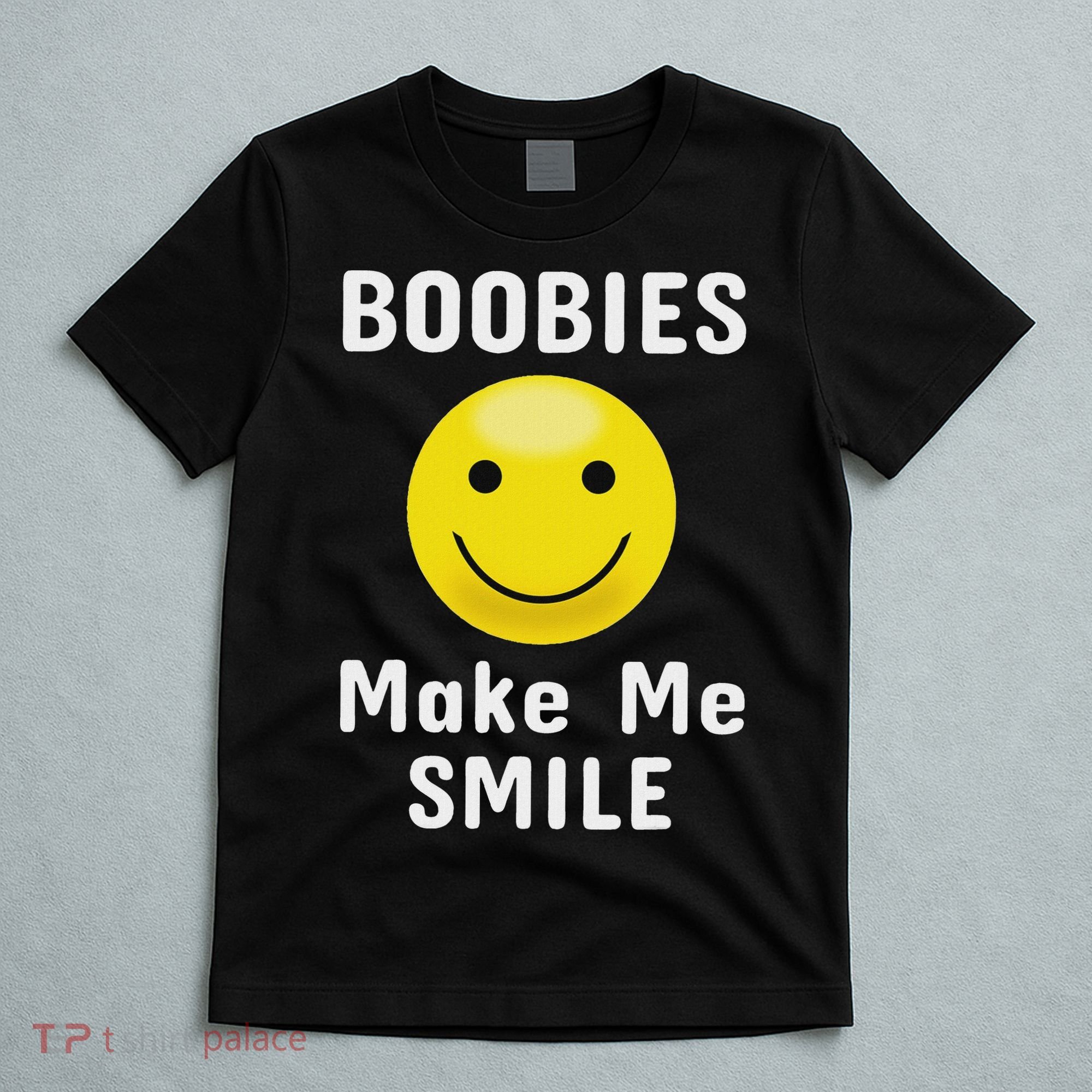 Boobies Make Me Smile Mardi Gras Funny T-Shirt