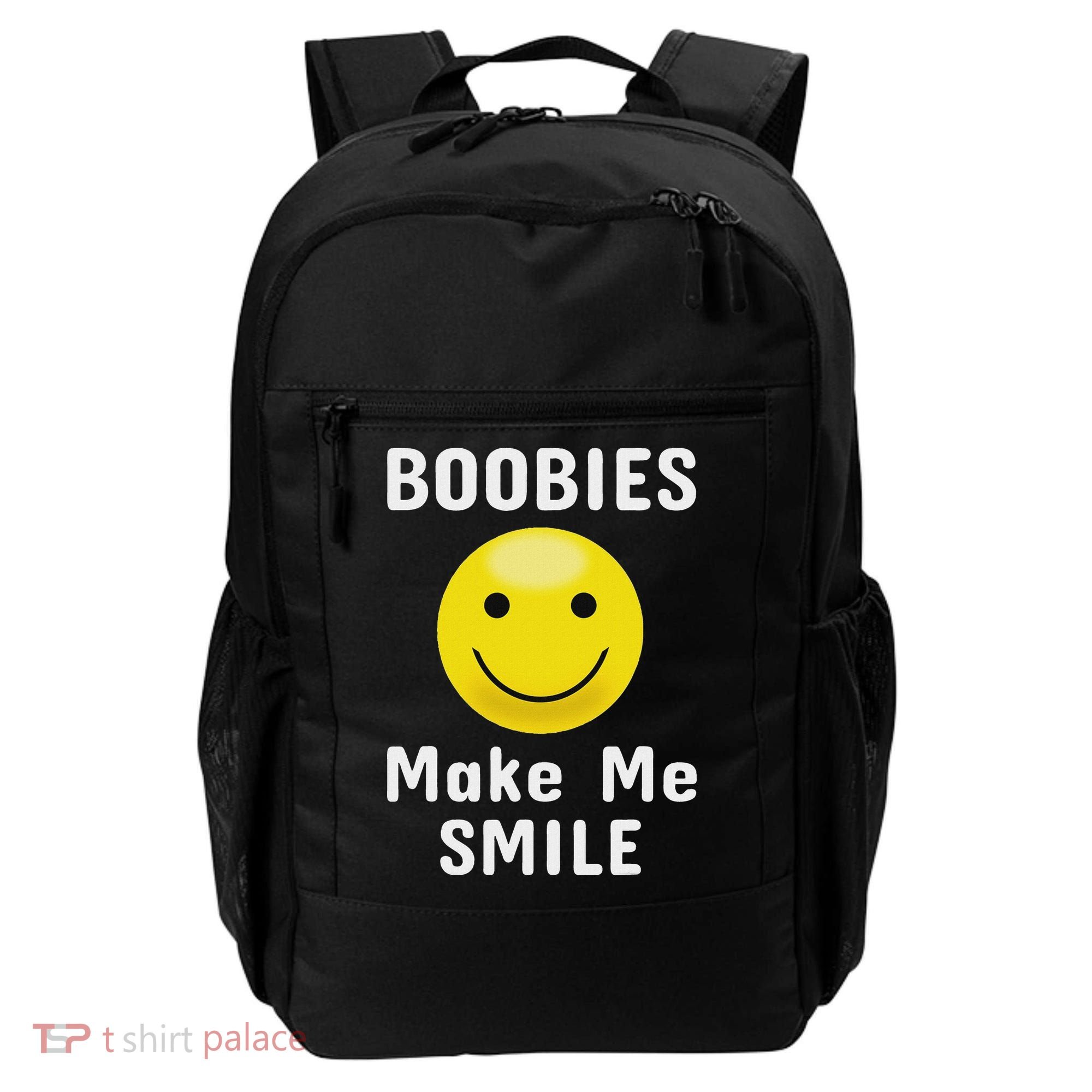 Boobies Make Me Smile Mardi Gras Funny Backpack