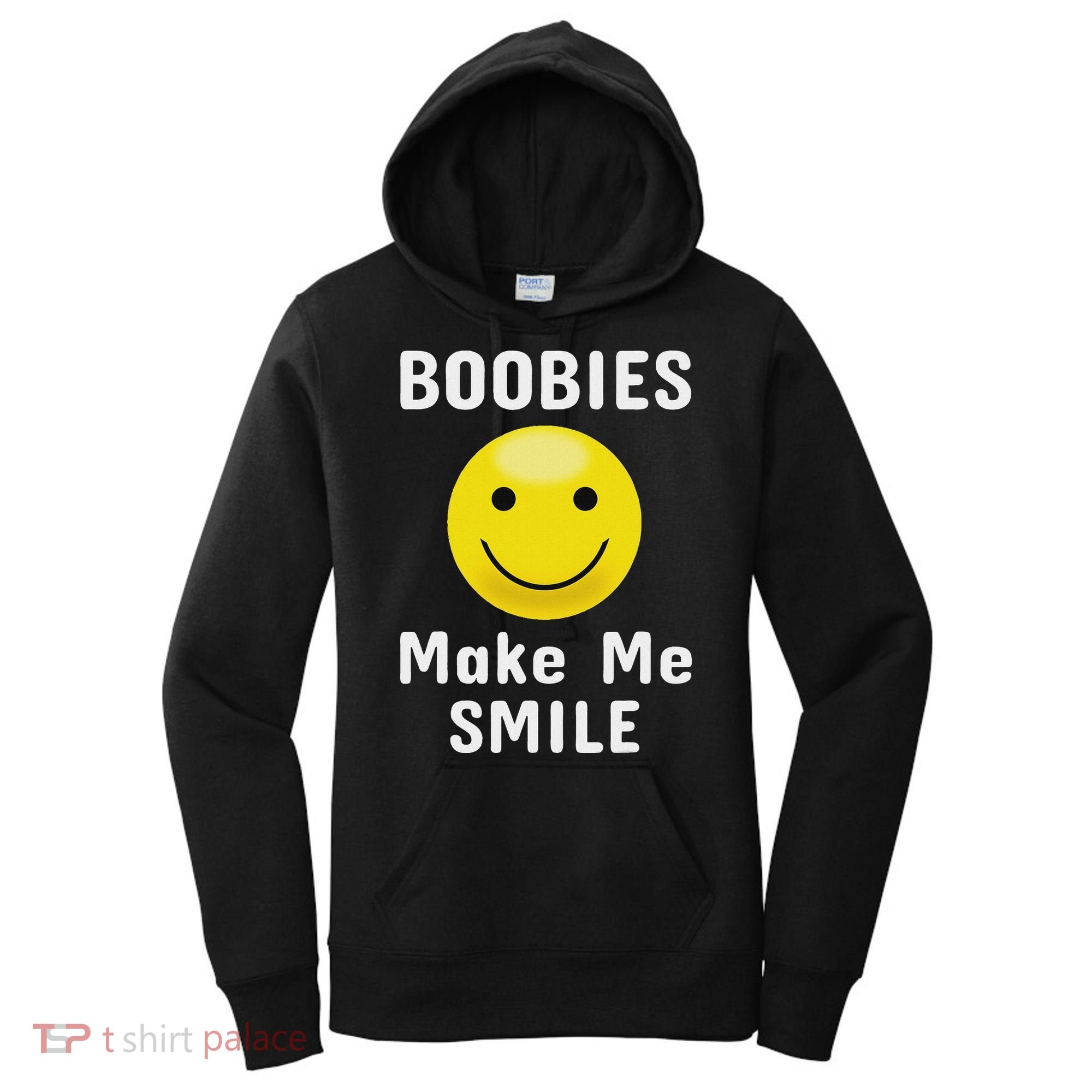 Boobies Make Me Smile Mardi Gras Funny Women's Hoodie