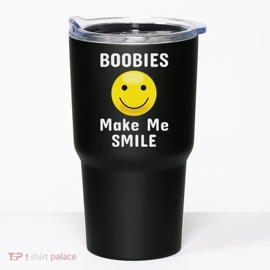Boobies Make Me Smile Mardi Gras Funny Tumbler