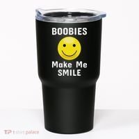 Boobies Make Me Smile Mardi Gras Funny Tumbler thumb 0