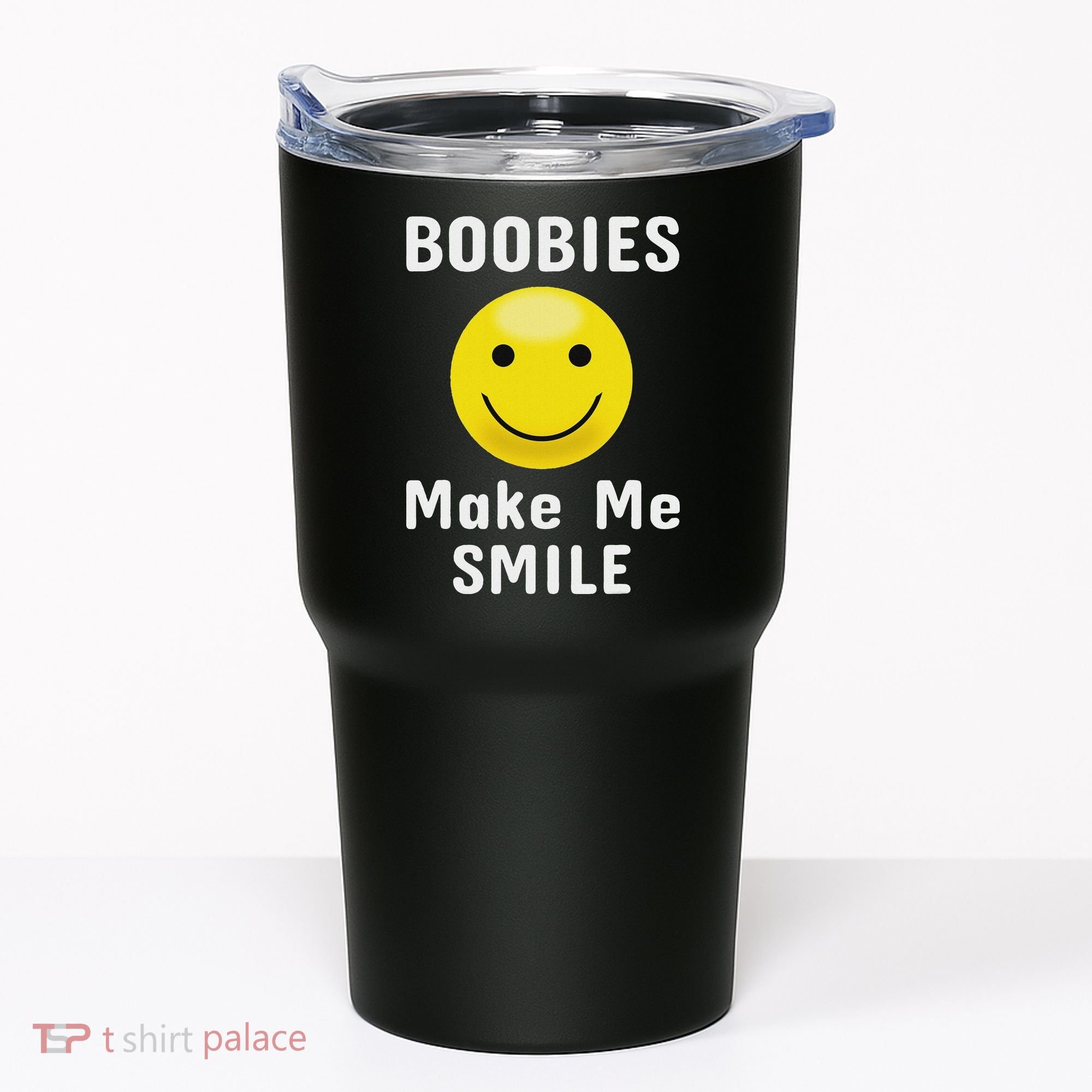 Boobies Make Me Smile Mardi Gras Funny Tumbler