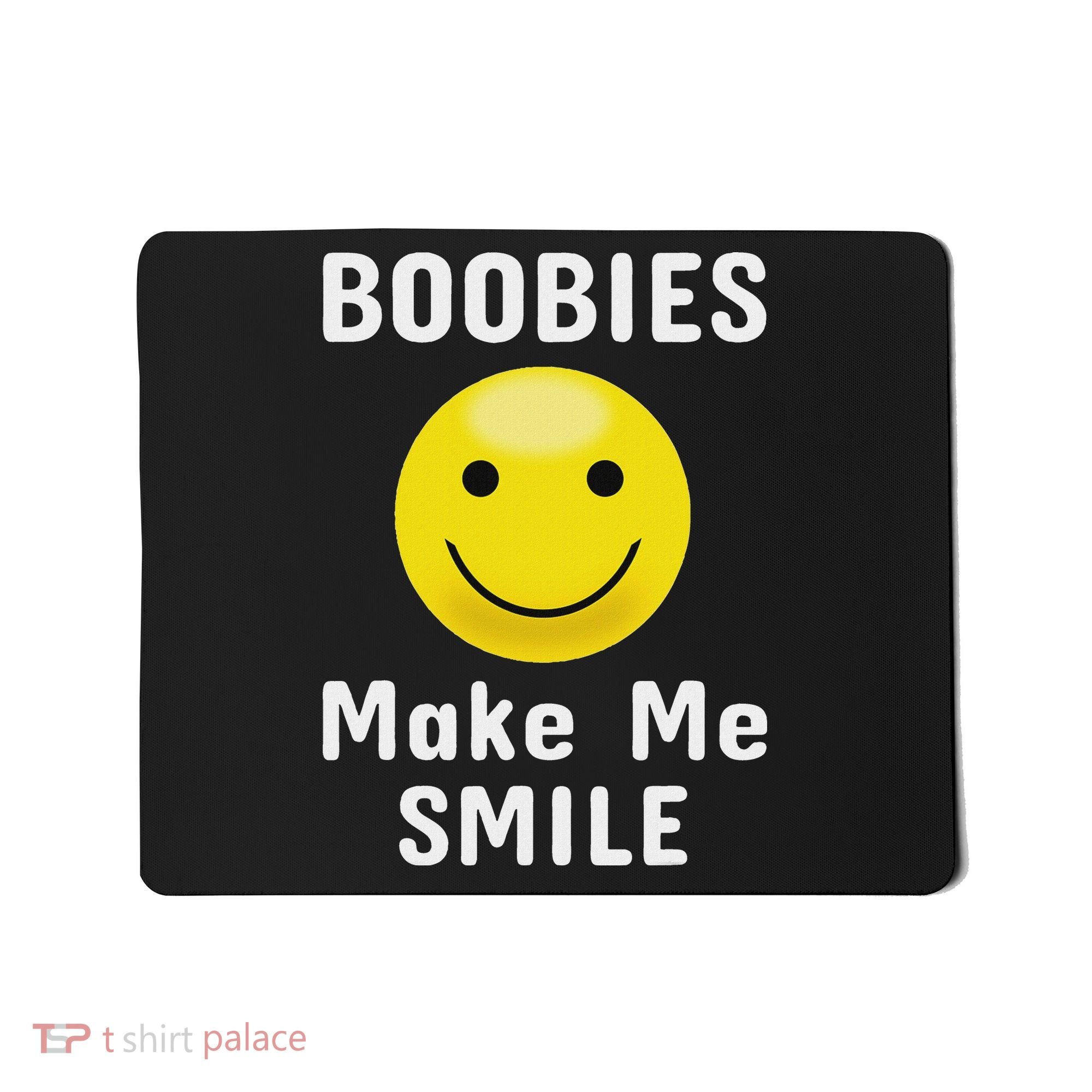 Boobies Make Me Smile Mardi Gras Funny Mousepad