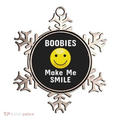 Boobies Make Me Smile Mardi Gras Funny Ornament