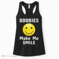 Boobies Make Me Smile Mardi Gras Funny Women's Tank Top thumb 0