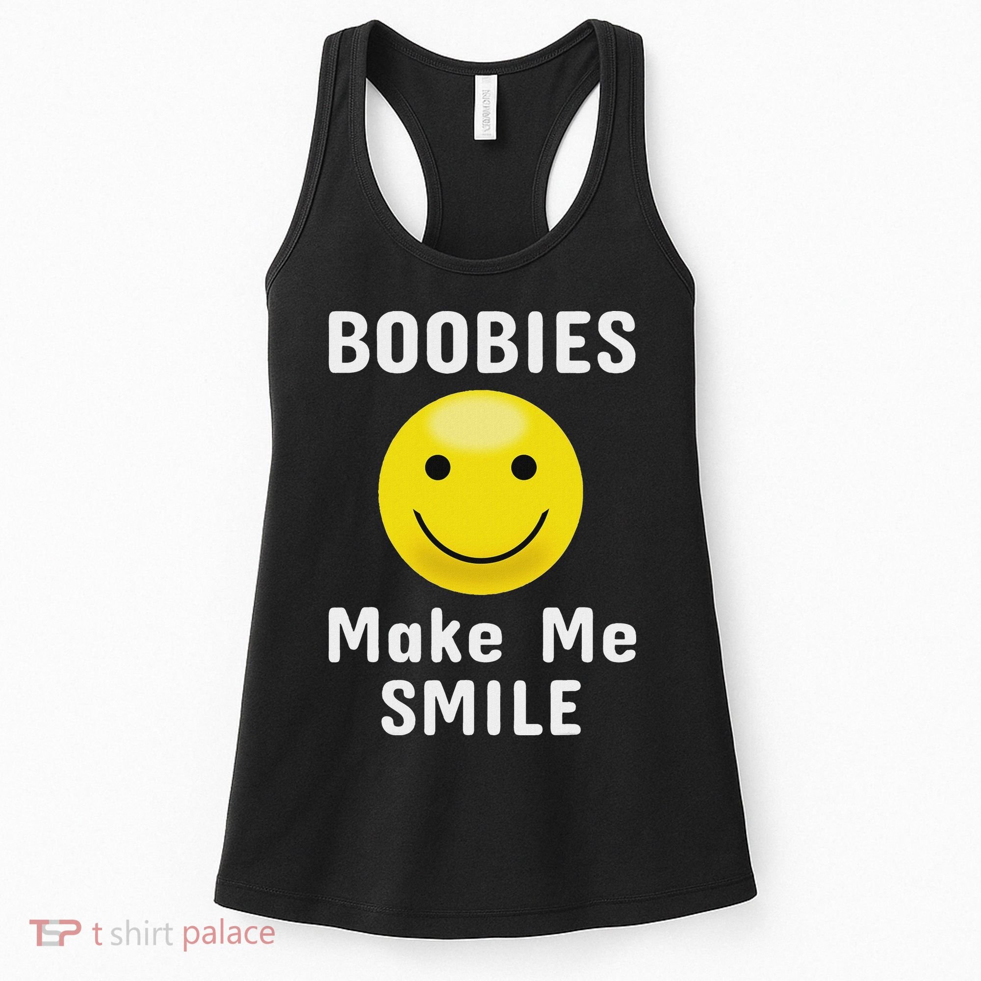 Boobies Make Me Smile Mardi Gras Funny Women's Tank Top