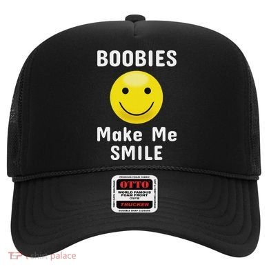 Boobies Make Me Smile Mardi Gras Funny Hat