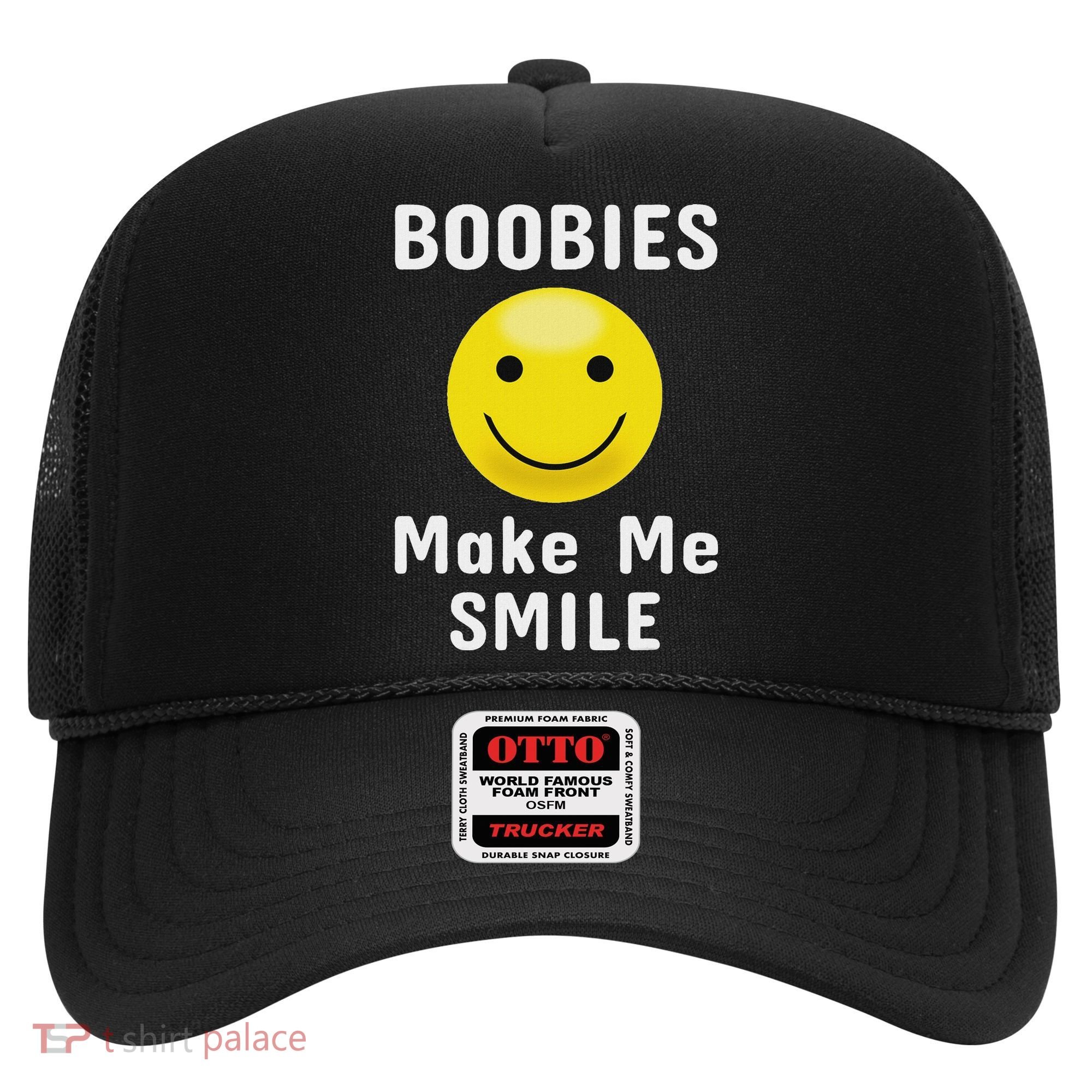 Boobies Make Me Smile Mardi Gras Funny Hat