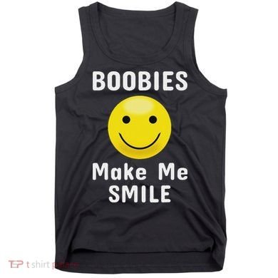 Boobies Make Me Smile Mardi Gras Funny Tank Top