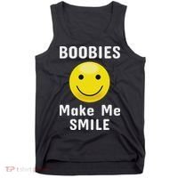 Boobies Make Me Smile Mardi Gras Funny Tank Top thumb 0
