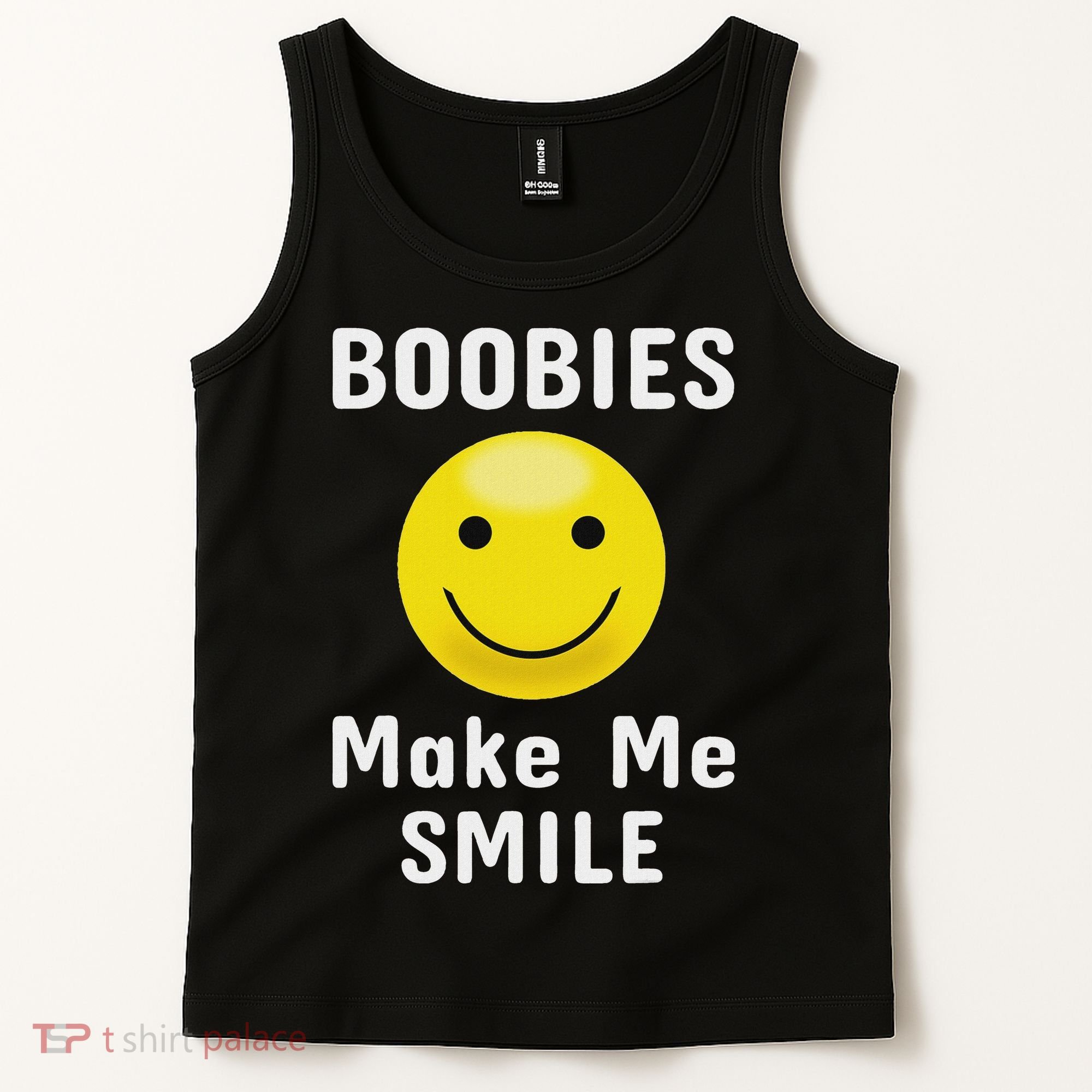 Boobies Make Me Smile Mardi Gras Funny Tank Top