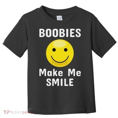 Boobies Make Me Smile Mardi Gras Funny Toddler T-Shirt