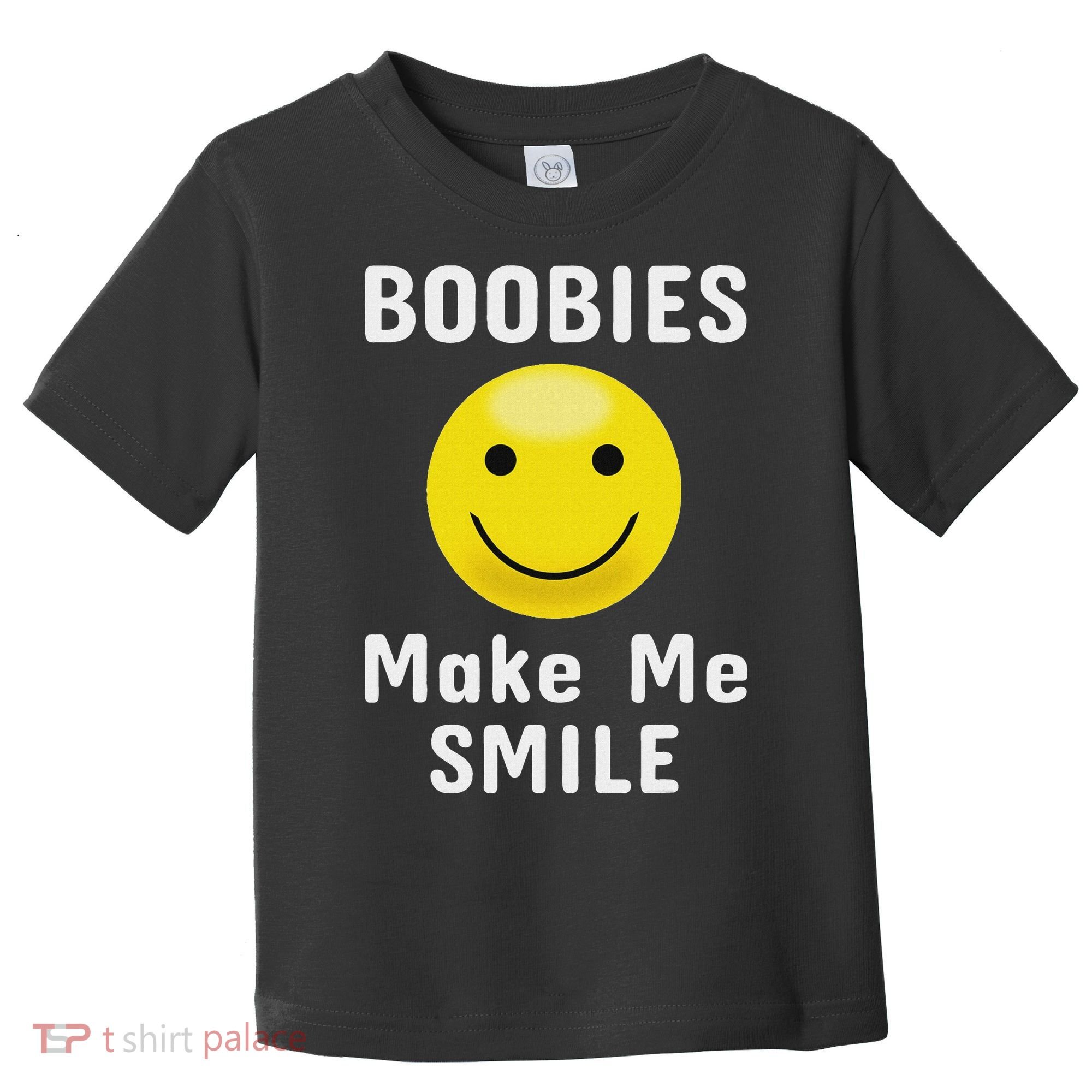 Boobies Make Me Smile Mardi Gras Funny Toddler T-Shirt