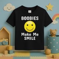 Boobies Make Me Smile Mardi Gras Funny Toddler T-Shirt thumb 3