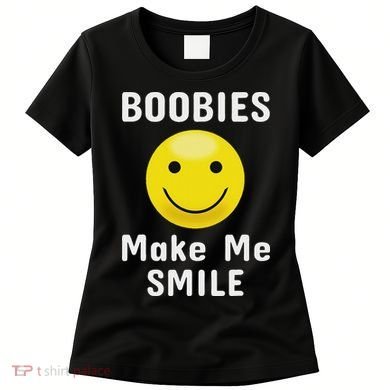 Boobies Make Me Smile Mardi Gras Funny Women's T-Shirt