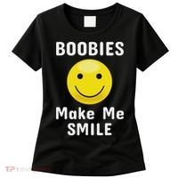 Boobies Make Me Smile Mardi Gras Funny Women's T-Shirt thumb 0