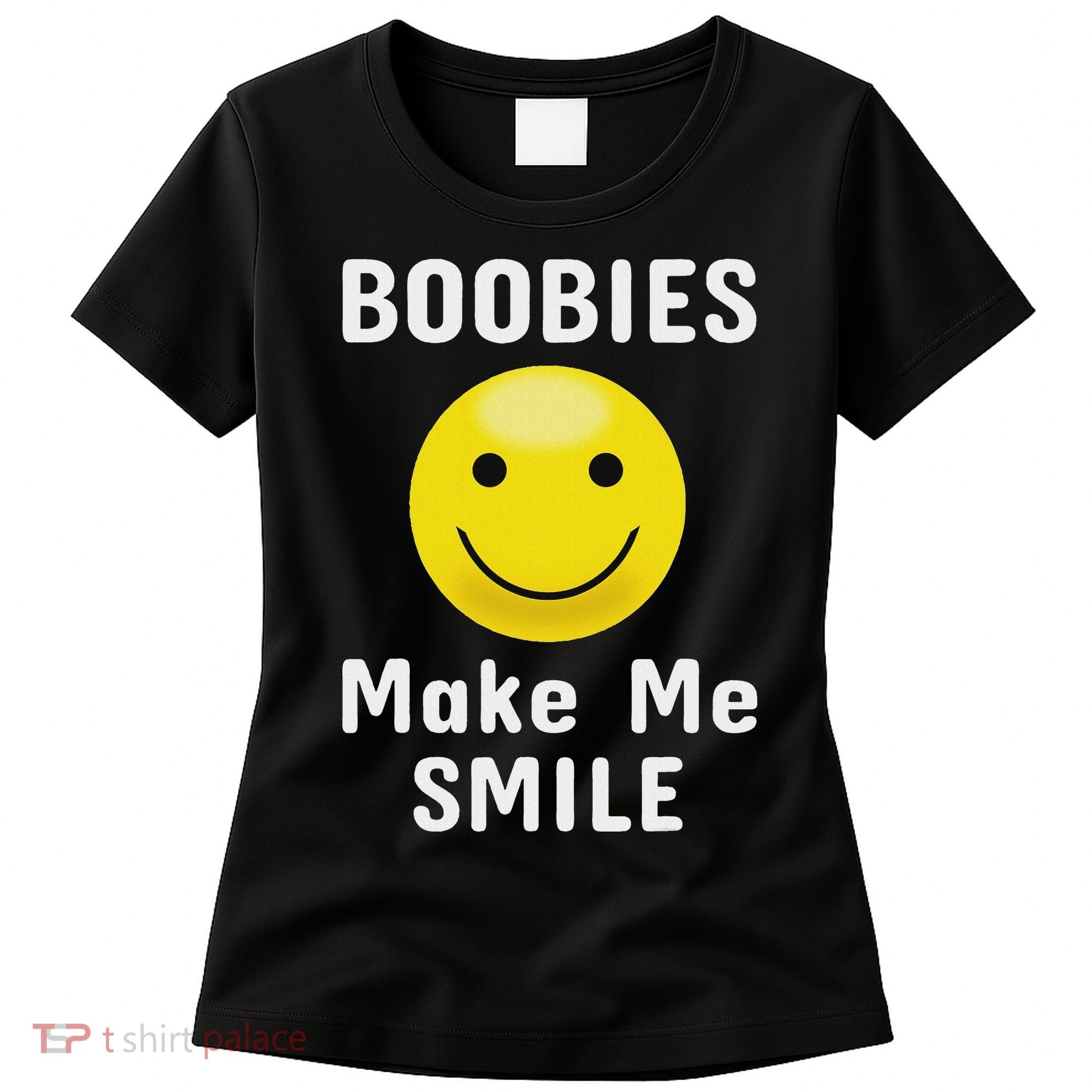 Boobies Make Me Smile Mardi Gras Funny Women's T-Shirt
