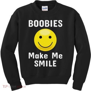 Boobies Make Me Smile Mardi Gras Funny Kids Sweatshirt