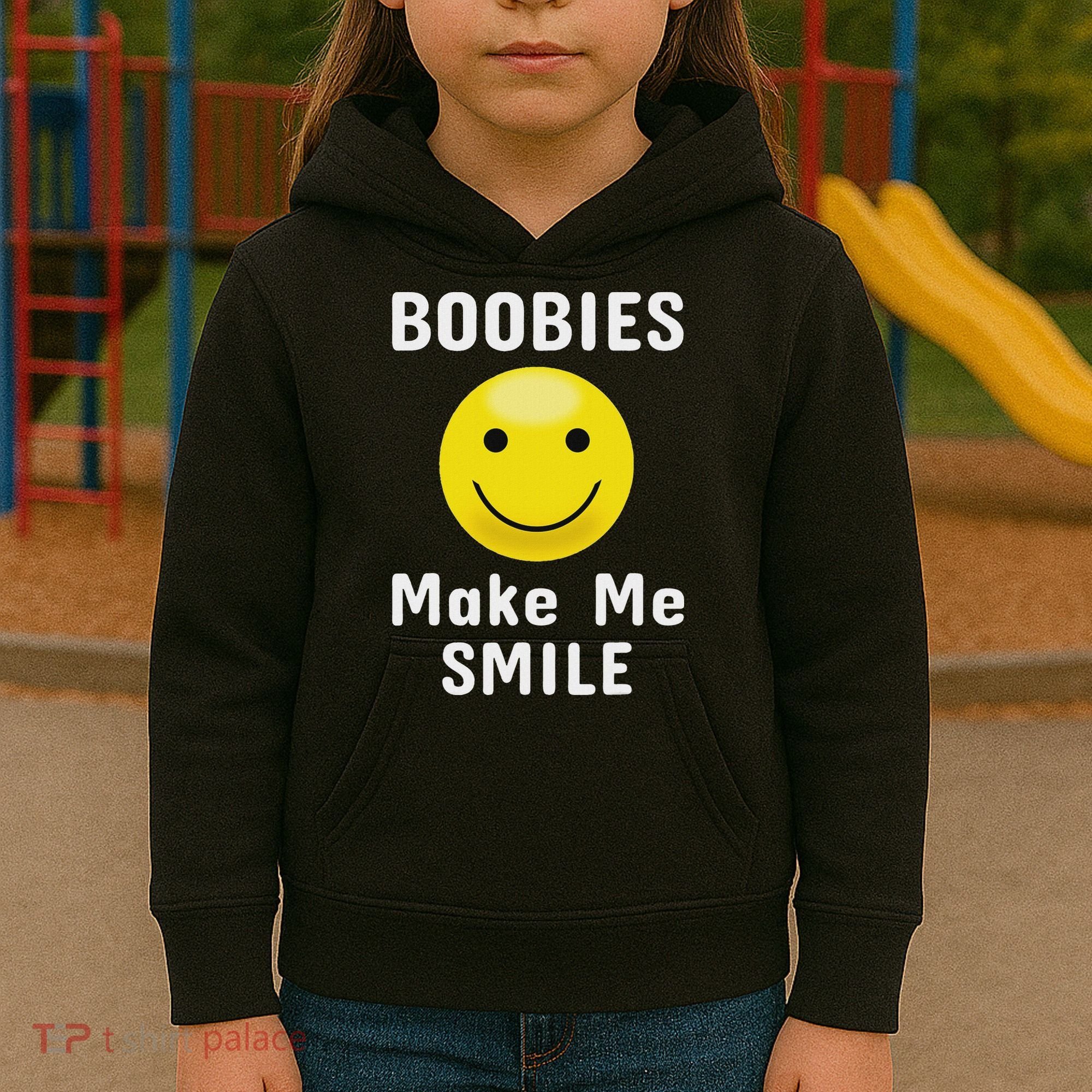 Boobies Make Me Smile Mardi Gras Funny Kids Hoodie