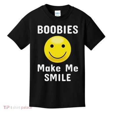Boobies Make Me Smile Mardi Gras Funny Kids T-Shirt