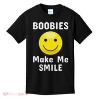 Boobies Make Me Smile Mardi Gras Funny Kids T-Shirt thumb 0