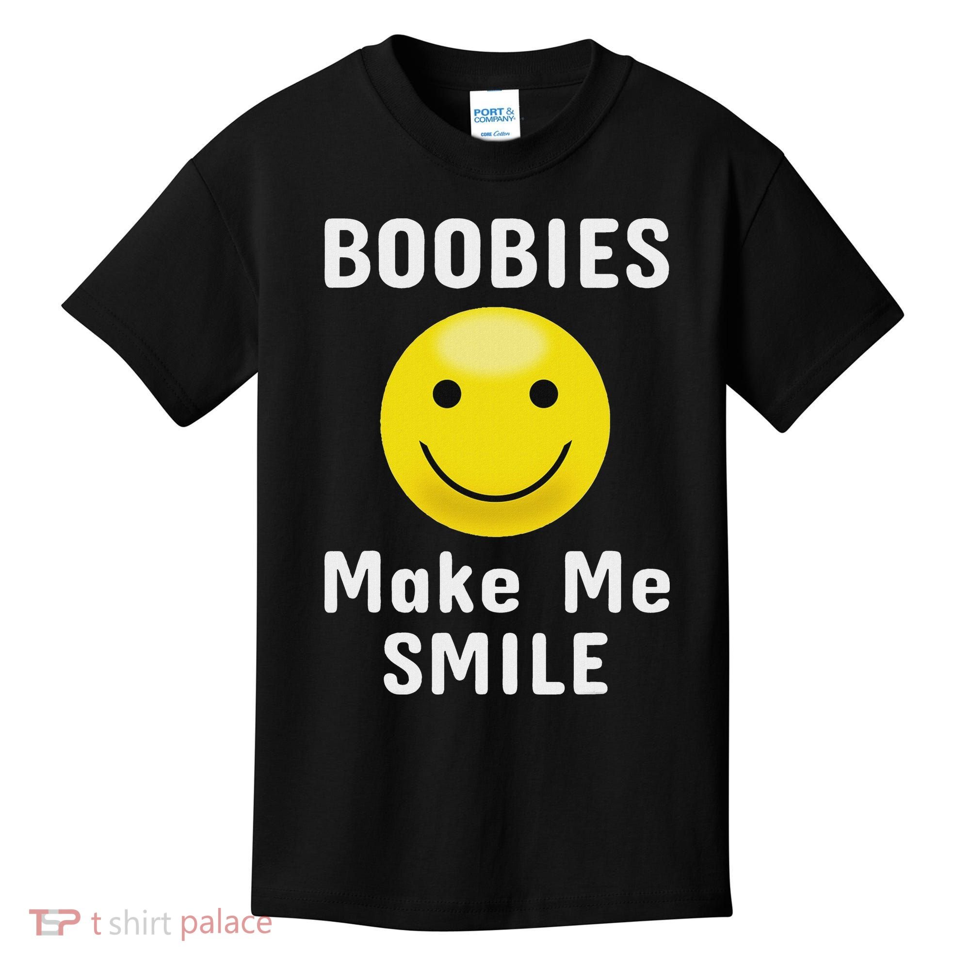 Boobies Make Me Smile Mardi Gras Funny Kids T-Shirt