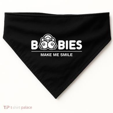 Boobies Make Me Smile USA-Made Doggie Bandana