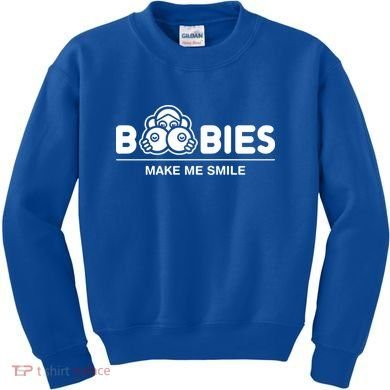 Boobies Make Me Smile Kids Sweatshirt