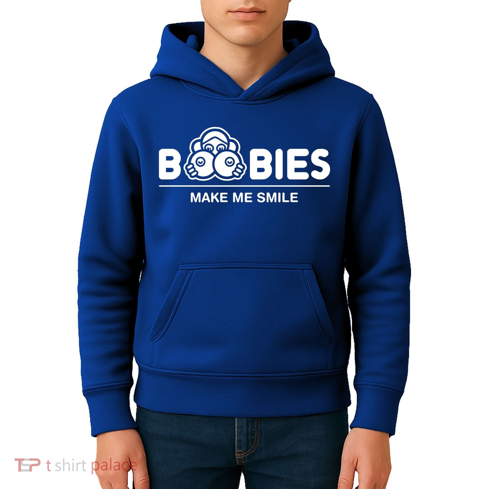 Boobies Make Me Smile Kids Hoodie