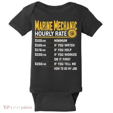 Best Marine Mechanic Hourly Rate Baby Bodysuit