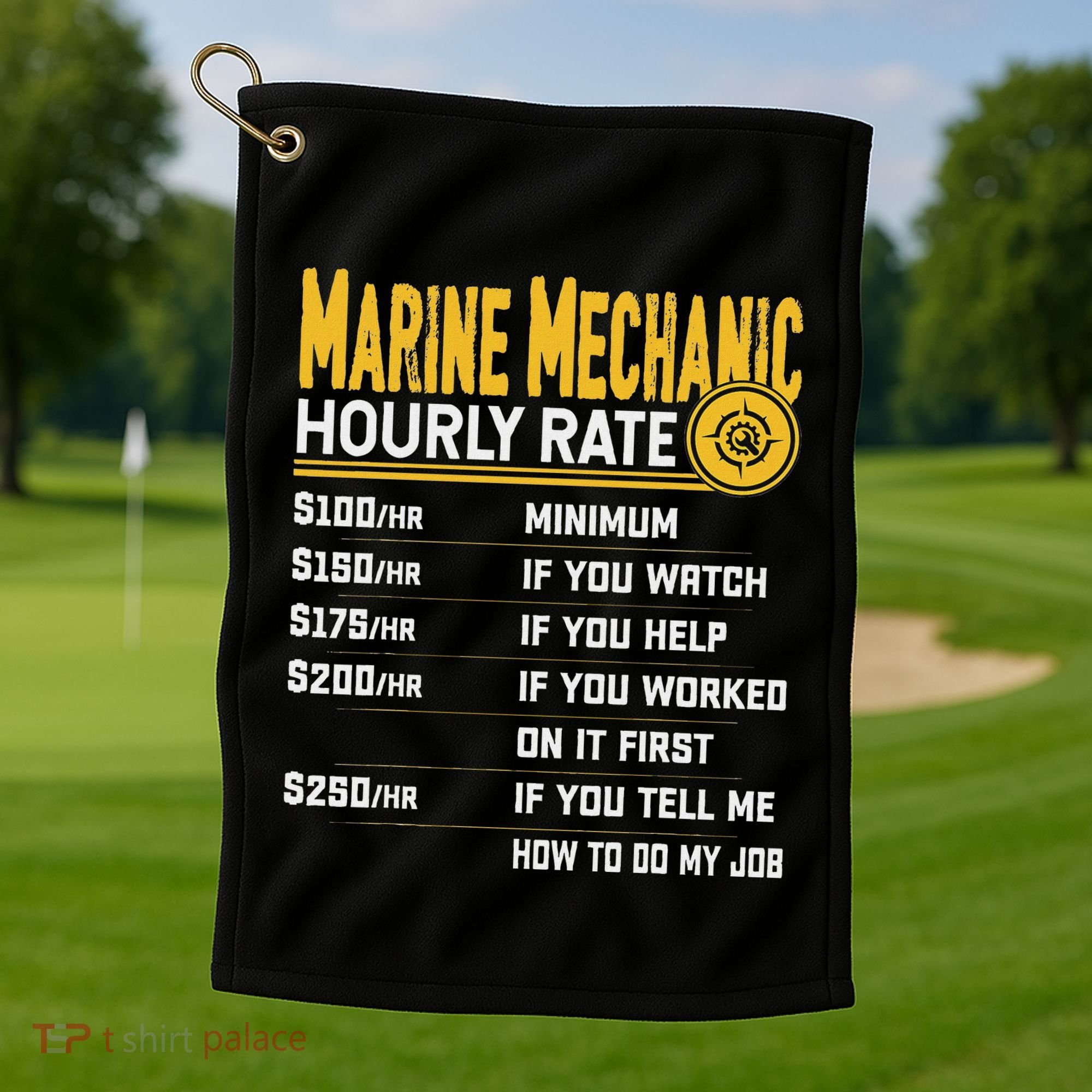 Best Marine Mechanic Hourly Rate Golf Towel