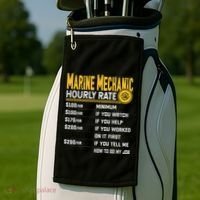 Best Marine Mechanic Hourly Rate Golf Towel thumb 2