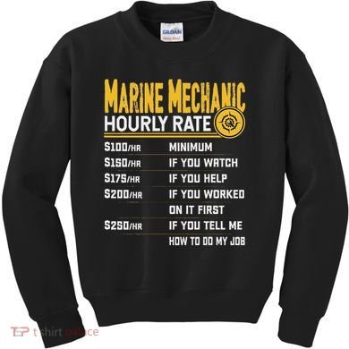 Best Marine Mechanic Hourly Rate Kids Sweatshirt
