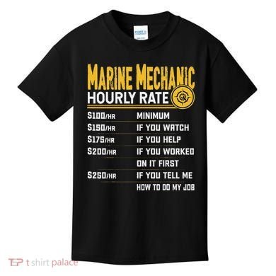 Best Marine Mechanic Hourly Rate Kids T-Shirt