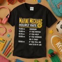Best Marine Mechanic Hourly Rate Kids T-Shirt thumb 3