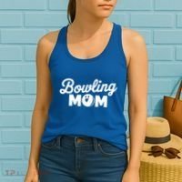 Bowling Mama Mom Mother Of Bowler With Who Bowl Funny Gift Women's Tank Top thumb 2