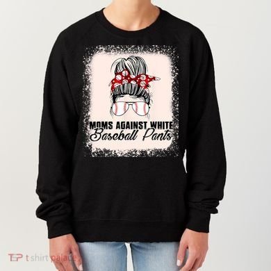Baseball Mom Moms Against White Baseball Pants Women's Sweatshirt