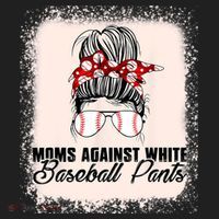 Baseball Mom Moms Against White Baseball Pants Women's Sweatshirt thumb 2