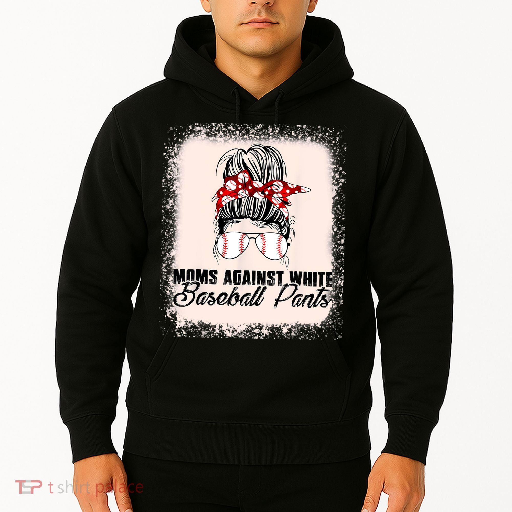 Baseball Mom Moms Against White Baseball Pants Hoodie