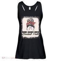 Baseball Mom Moms Against White Baseball Pants Ladies Essential Flowy Tank thumb 0