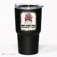 Baseball Mom Moms Against White Baseball Pants Tumbler thumb 0